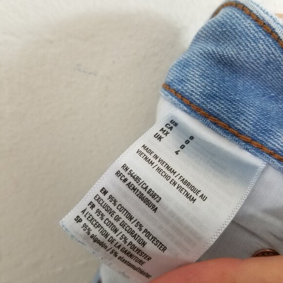 American Eagle Denim Mini Skirt Blue Size 0 - Picture 4 of 4